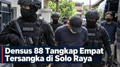 Densus 88 Tangkap Empat Tersangka di Solo Raya